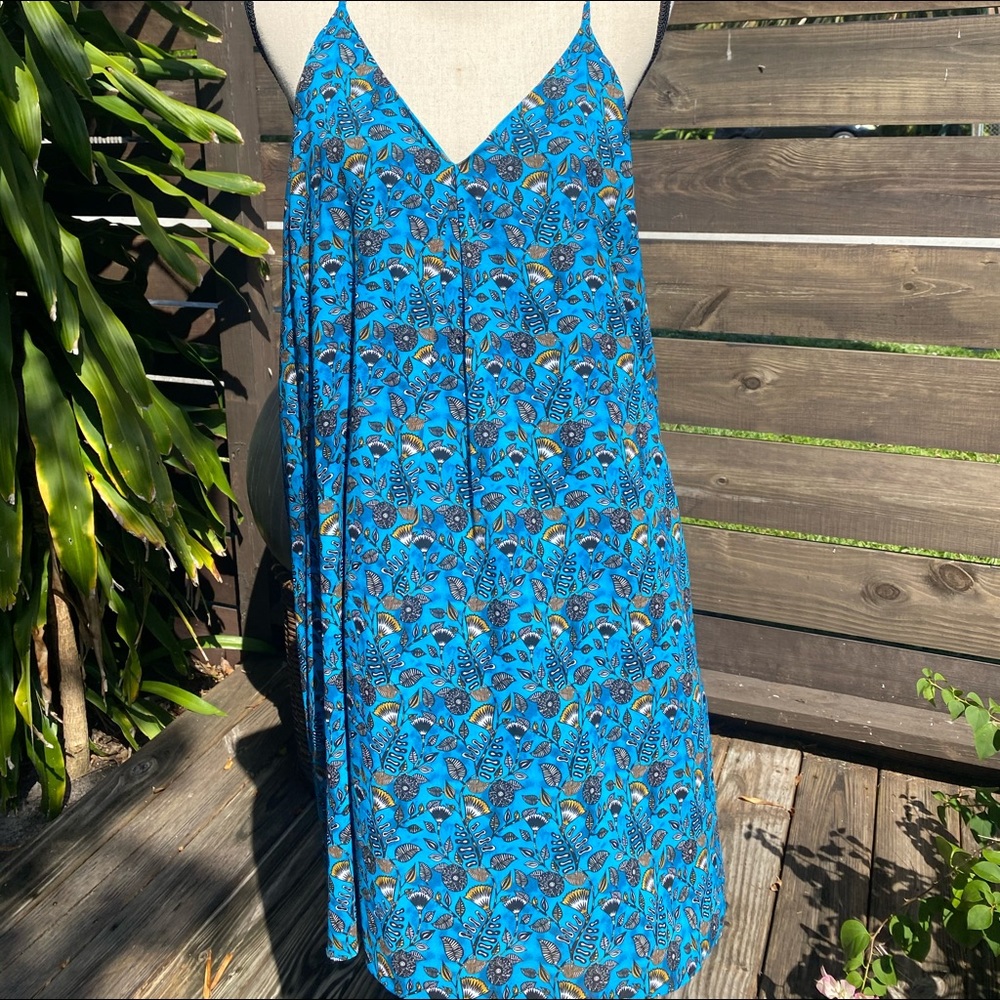 Alice+Olivia Racerback Brilliant Blue Dress L